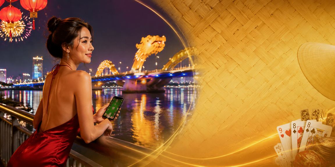 Người chơi bài đội nón lá tại Đà Nẵng trong không khí giải trí yên bình buổi chiều