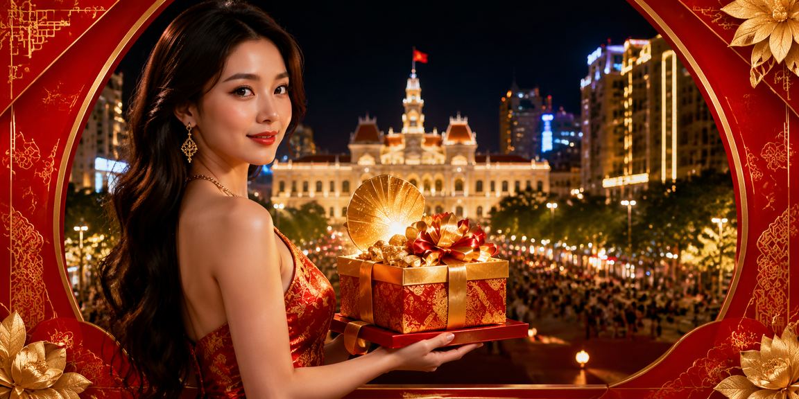 Không khí sôi động tại sòng casino trực tuyến Việt Nam với bàn chơi bài và đèn chiếu sáng lung linh